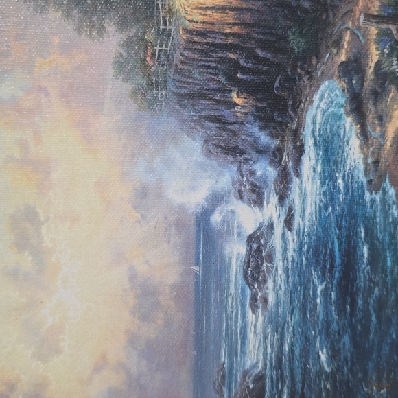 Signed Thomas Kinkade The Light of Peace Canvas With Certificate of Authenticity - Picture 8 of 17